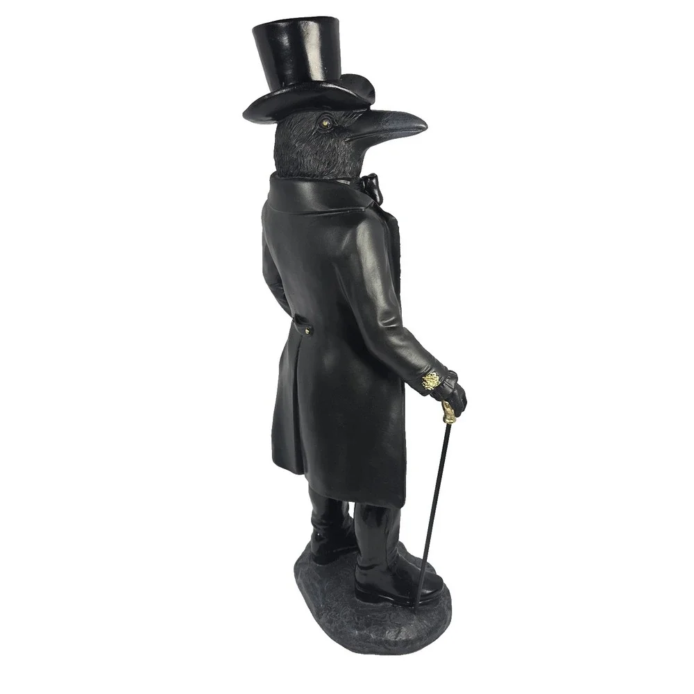 Hallow's Eve Raven Gentleman LED Light Up Eyes Halloween Figurine 20 Inch